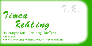 timea rehling business card